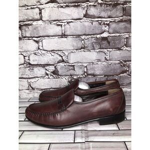 E.T. Wright 1876 Brown Leather Loafers Slip On Dress Shoes Men Sz 10.5D US/44EU
